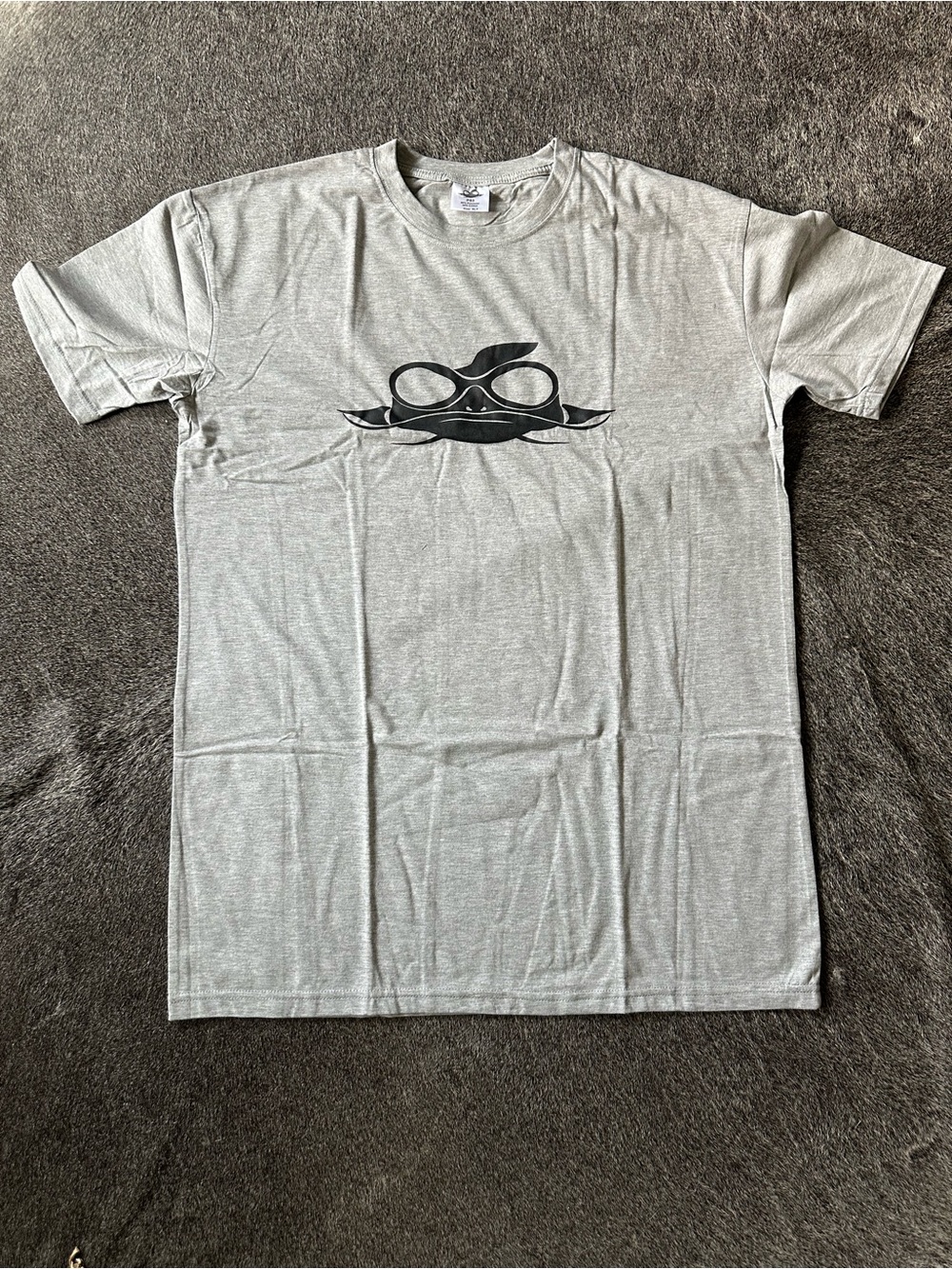 Men's Heather Gray Short-Sleeve Graphic Tee with Black Print